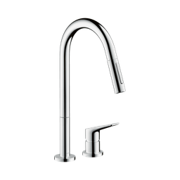 [HAN-34813001] Hansgrohe 34813001 Axor Citterio 2-Hole Single Handle Kitchen Faucet Chrome