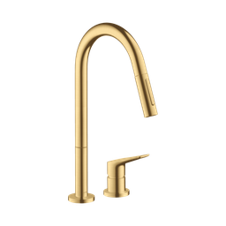 [HAN-34822251] Hansgrohe 34822251 Axor Citterio 2-Hole Single Handle Kitchen Faucet Brushed Gold Optic