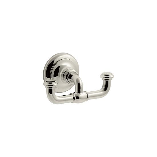 Kohler K-72572-SN Artifacts Double Robe Hook, Vibrant Polished Nickel