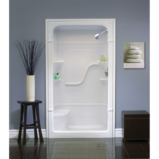 [MIR-SH43RS1] Mirolin SH43RS Madison 4 Multi Shower Stall With Seat White RH Plumbing