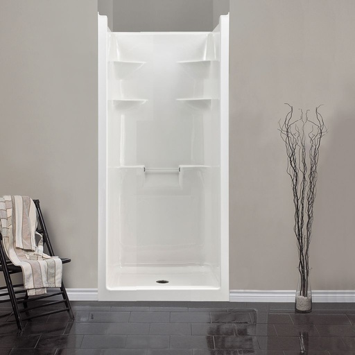 [MIR-MEL31] Mirolin MEL3 Melrose 3 One Piece Shower Stall White