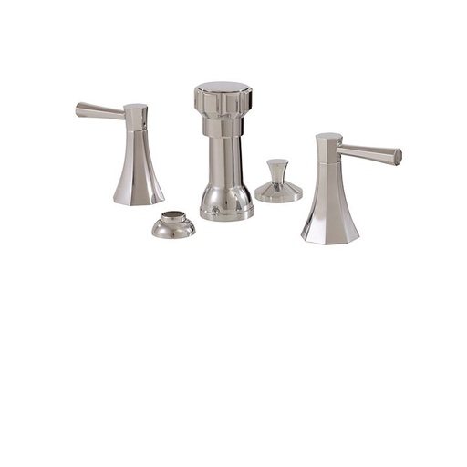 [AQB-53026BN] Aquabrass 53026 Otto 4 Hole Lavatory Bidet Set Brushed Nickel