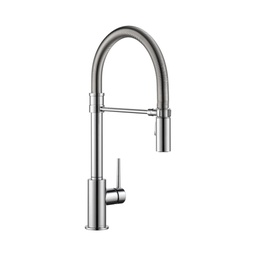 [DEL-9659-DST] Delta 9659 Trinsic Pro Single Handle Pull Down Kitchen Faucet Spring Spout Chrome