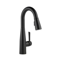 [DEL-9913-BL-DST] Delta 9913 Essa Single Handle Pull Down Bar Prep Faucet Matte Black