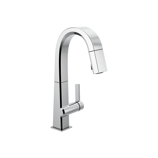 [DEL-9993-DST] Delta 9993 Pivotal Single Handle Pull Down Bar Faucet Chrome