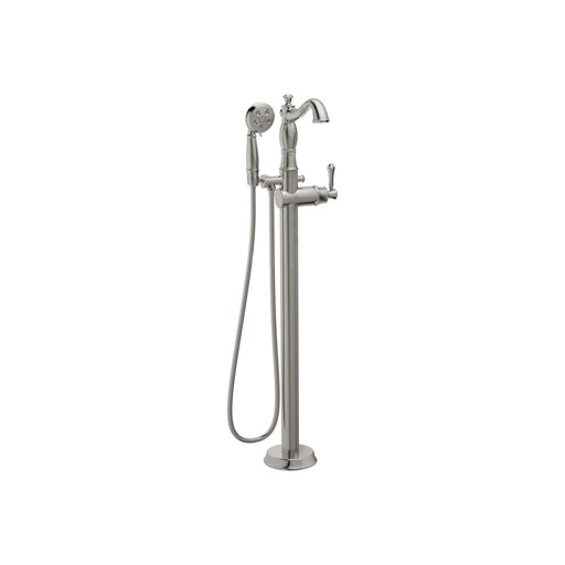 [DEL-T4797-SSFL-LHP] Delta T4797 Cassidy Traditional Floor Mount Tub Filler Trim Less Handle Stainless