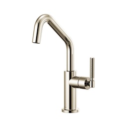 [BRI-61063LF-PN] Brizo 61063LF Litze Angled Spout Knurled Handle Bar Faucet Polished Nickel