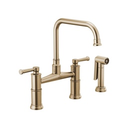 [BRI-62525LF-GL] Brizo 62525LF-GL Artesso Bridge Kitchen Faucet With Spray Luxe Gold