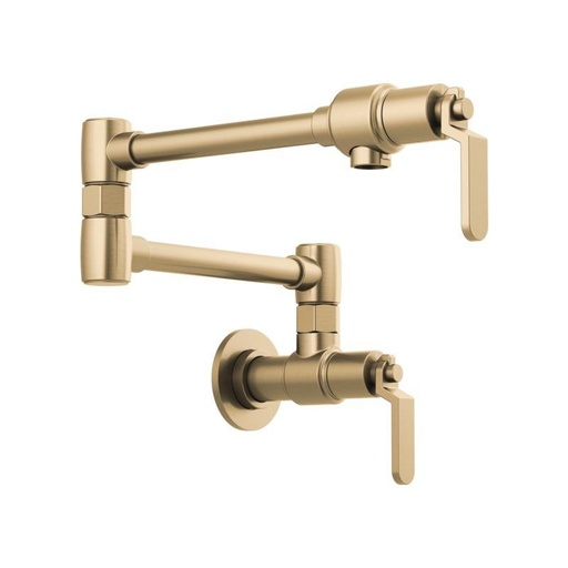 [BRI-62844LF-GL] Brizo 62844LF Litze Wall Mounted Pot Filler Luxe Gold