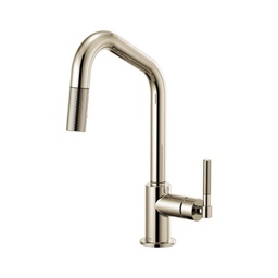 [BRI-63063LF-PN] Brizo 63063LF Litze Pull Down Angled Spout Knurled Handle Faucet Polished Nickel