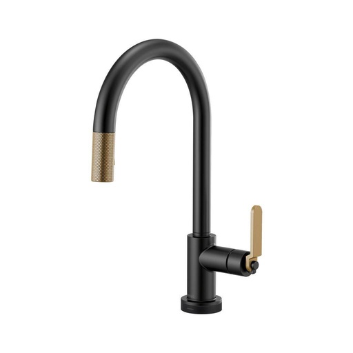 [BRI-64044LF-BLGL] Brizo 64044LF Litze Smart Touch Pull Down Arc Spout Faucet Luxe Gold Matte Black