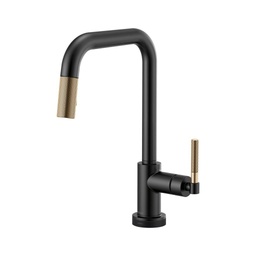 [BRI-64053LF-BLGL] Brizo 64053LF Litze Smart Touch Pull Down Square Spout Knurled Handle Luxe Gold Matte Black