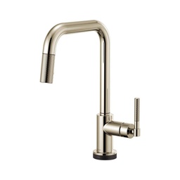 [BRI-64053LF-PN] Brizo 64053LF Litze Smart Touch Pull Down Square Spout Knurled Handle Polished Nickel