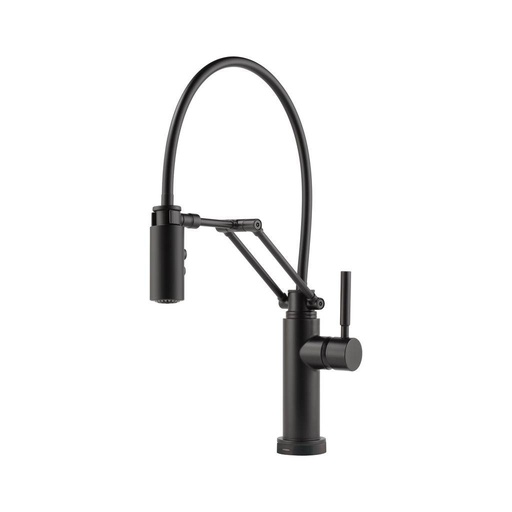 [BRI-64221LF-BL] Brizo 64221LF-BL Solna Articulating Kitchen Faucet Matte Black