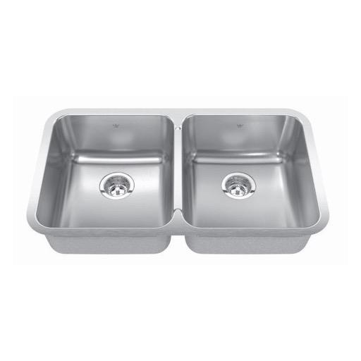 [KIN-QDUA1933-8] Kindred QDUA1933/8 33 x 19 Double Bowl Undermount Sink