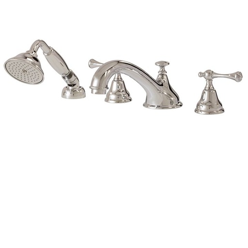 [AQB-07318BN] Aquabrass 7318 Regency 4 Piece Deckmount Tub Filler With Handshower Brushed Nickel