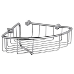 [LAL-3381BN] Laloo 3381BN Corner Wire Basket Brushed Nickel