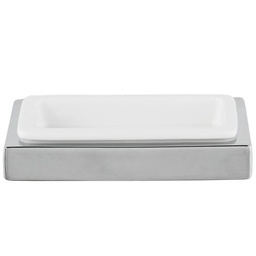 [LAL-J1885PN] Laloo J1885PN Jazz Soap Dish And Holder Polished Nickel