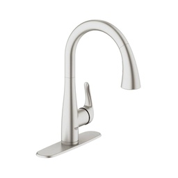 [GRO-30211DC1] Grohe 30211DC1 Elberon Single Handle Kitchen Faucet Super Steel