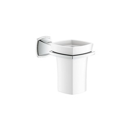 [GRO-40626000] Grohe 40626000 Grandera Ceramic Tumbler With Holder Chrome