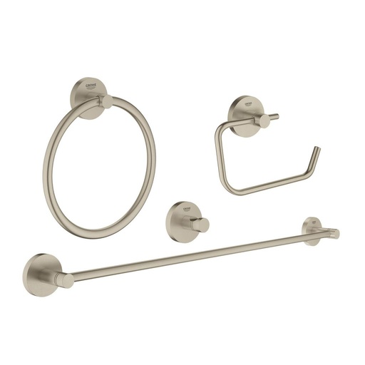 [GRO-40823EN1] Grohe 40823EN1 Essentials Master Bathroom Accessories Set Brushed Nickel