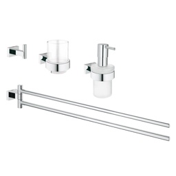 [GRO-40847001] Grohe 40847001 Essentials Cube Bathroom Accessories Set 4-in-1 Chrome