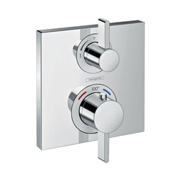 [HAN-15712001] Hansgrohe 15712001 Ecostat Square Thermostatic Trim Volume Control Chrome