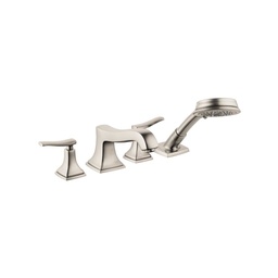 [HAN-31441821] Hansgrohe 31441821 Metropol Classic 4 Hole Roman Tub Set Trim Lever Handles Brushed Nickel