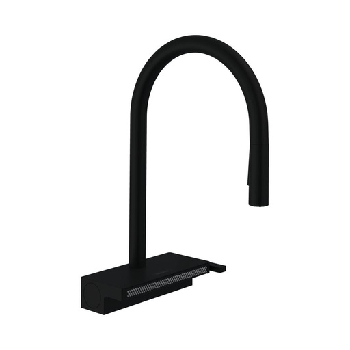 [HAN-73837671] Hansgrohe 73837671 Aquno Select Pull Down Kitchen Faucet Matte Black