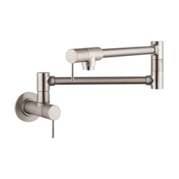 [HAN-10859801] Hansgrohe 10859801 Axor Starck Wall Mounted Pot Filler Steel Optik