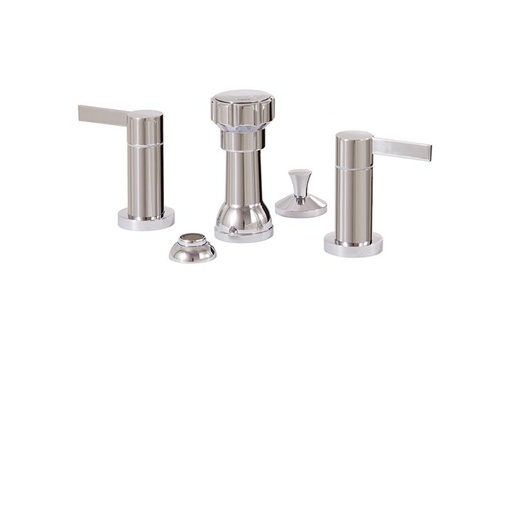 [AQB-68026PC] Aquabrass 68026 Blade 4 Hole Bidet Set Polished Chrome