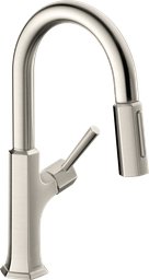 [HAN-04853800] Hansgrohe 04853800 Prep Kitchen Faucet 2 Spray Pull Down 1.75 Gpm In Steel Optic