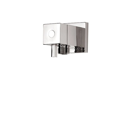 [AQB-01438BN] Aquabrass 1438 Waterways And Hook Square Waterway With Stop Valve Brushed Nickel