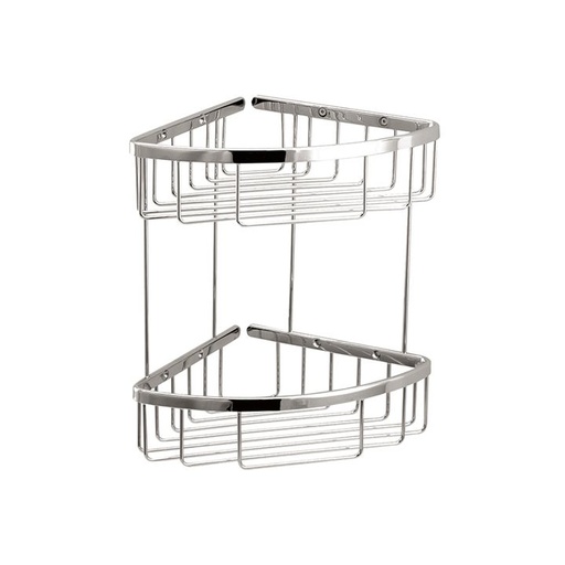 [AQB-02067BN] Aquabrass 2067 Baskets Two Tier Triangular Basket Brushed Nickel