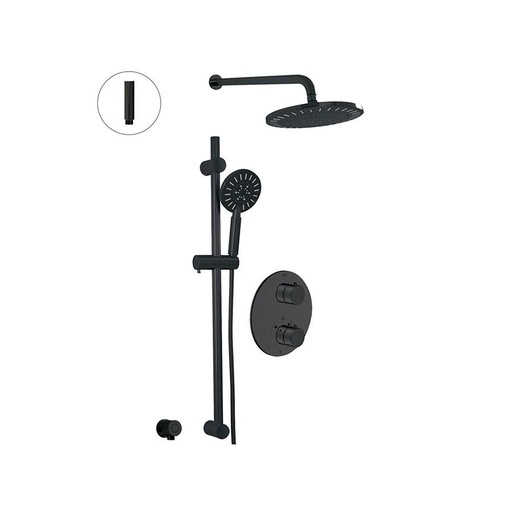 [ALT-9148241] ALT 91482 Circo Thermostatic Shower System 2 Functions Electro Black