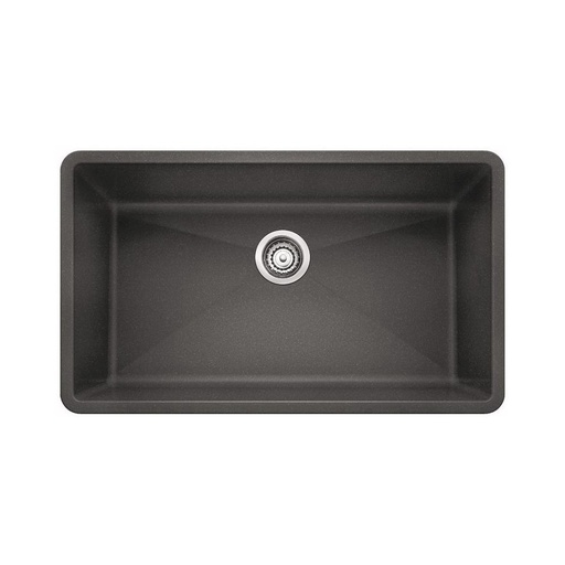 [BLA-401683] Blanco 401683 Precis U Super Single Undermount Kitchen Sink Metallic Gray