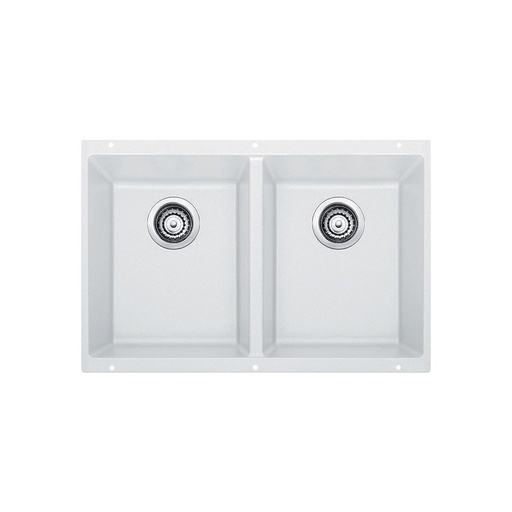 [BLA-401705] Blanco 401705 Precis U 2 Double Undermount Kitchen Sink White