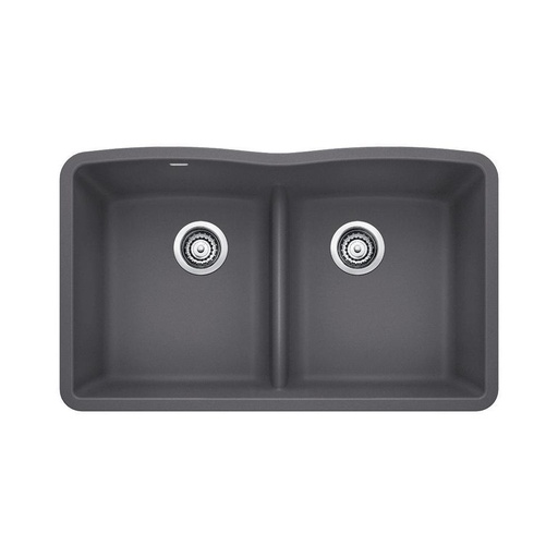 [BLA-401837] Blanco 401837 Diamond U 2 Low Divide Double Undermount Kitchen Sink