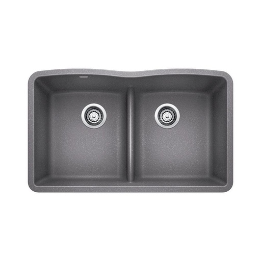 [BLA-401840] Blanco 401840 Diamond U 2 Low Divide Double Undermount Kitchen Sink